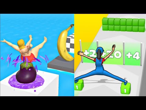 Girl Runner Vs squeezy girl run gameplay, New Satisfying ASMR walkthrough video game, Android game