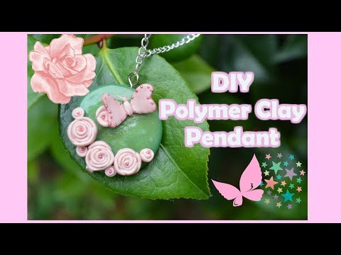 Polymer clay rose Pendant Tutorial