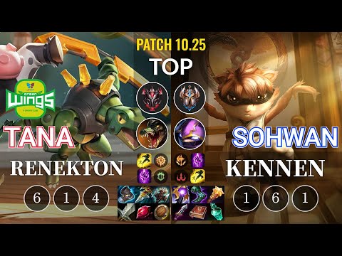 JAG TaNa Renekton vs SoHwan Kennen Top - KR Patch 10.25