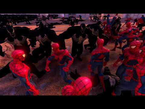 2500 Venoms vs 10000 Spidermans! Even Battle!