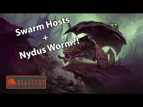 StarCraft 2: TWO BASE Nydus + Swarm Hosts VS Protoss..and Terran!?