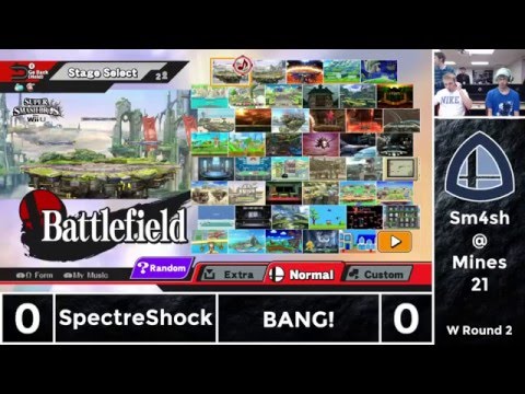 Sm4sh@Mines 21 - SpectreShock (Yoshi) Vs. BANG! (Diddy Kong, Mewtwo) - Winners Round 2