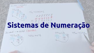 Conversão de Decimal para Binário, Octal e Hexadecimal