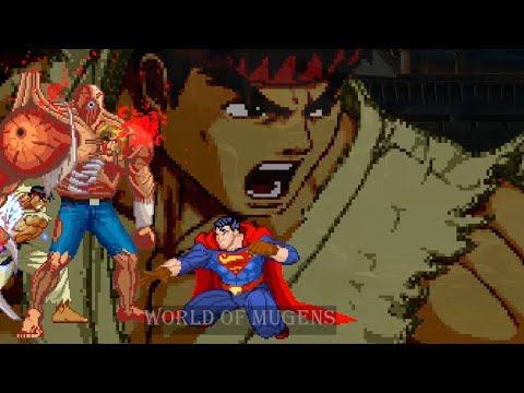 [Street Fighter Mugen] ShinRyu & Superman Vs Ryu MOST INSANE FIGHT