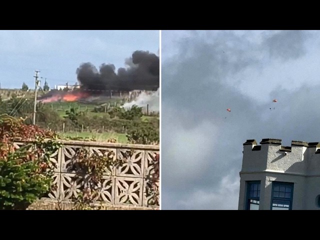 Avión militar del Reino Unido se estrella al despegar