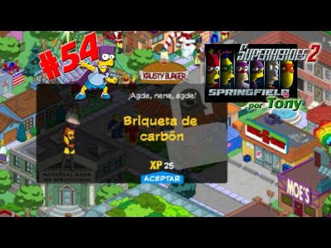 Los Simpson Springfield, Superhéroes 2 "Cap. 54 - Briqueta carbón, buzones y cubos basura" por Tony