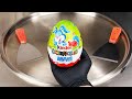 ASMR Smashed Kinder Surprise Easter Egg MAXI 2021 Into Ice Cream Rolls Miyagi ICE