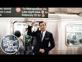 Jimmy Gives His Monologue From The New York City Subway
