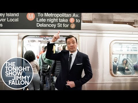 Jimmy Gives His Monologue from the New York City Subway
