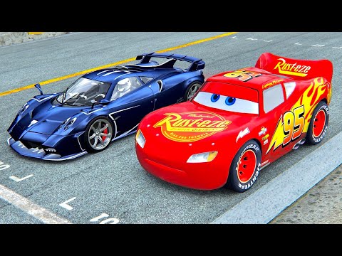 Lightning McQueen vs Pagani Imola 2021 at Top Gear Track
