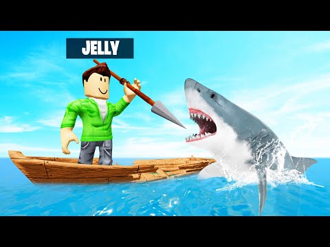 Shark Vs Jelly In Roblox Sharkbite - escape from megalodon attack in sharkbite roblox