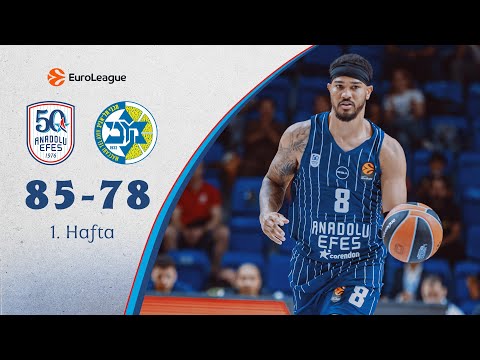 EuroLeague 1. Hafta: Anadolu Efes 85 - 78 Maccabi Rapyd Tel Aviv
