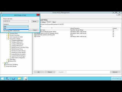 Delegate Group Policy Managemen