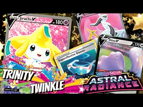 Jirachi V Deck Profile. 🌠🌈 W/ Ditto V & Supereffective Glasses. PTCGO Gameplay. Astral Radiance