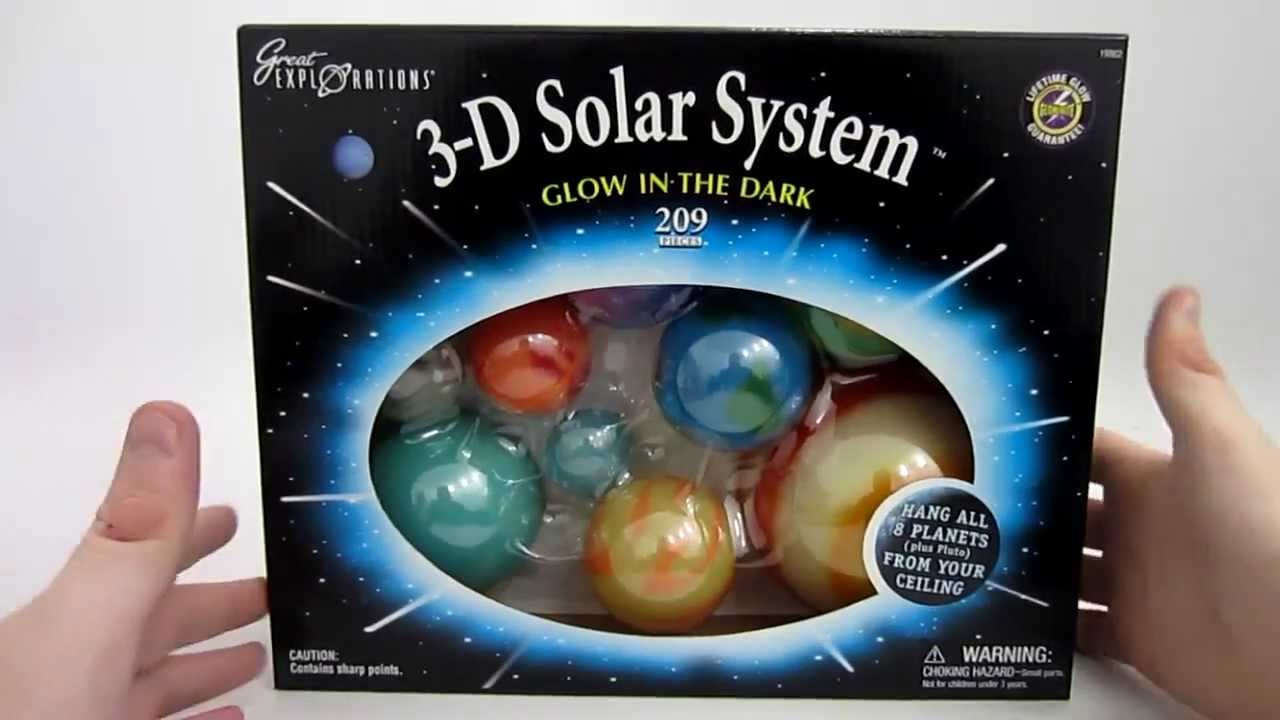 Watch video Glow In The Dark 3D Solar System Now Glow In The Dark 3D Solar System
