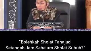 Download lagu BOLEHKAH SHOLAT TAHAJUD SETENGAH JAM SEBELUM SHOLAT SUBUH ??? mp3 Download lagu BOLEHKAH SHOLAT TAHAJUD SETENGAH JAM SEBELUM SHOLAT SUBUH ??? mp3
