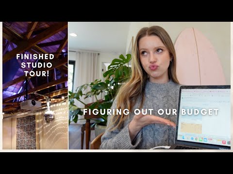 VLOG: figuring out our budget + our construction is done! (studio + laundry room tour!)
