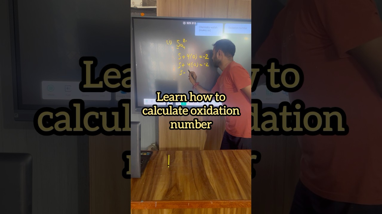 How to calculate oxidation number #class11 #reels #shorts #oxidation #redoxreactions #chemistry