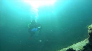 preview picture of video 'Relaxing dive in Grauelsbaum quarry @ Lichtenau Germany'