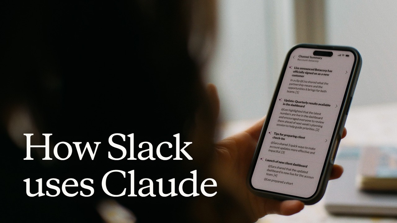 How Slack uses Claude for AI search and summaries - YouTube video featuring the word internal