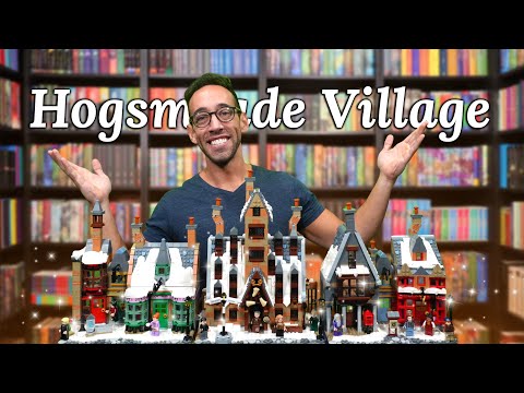 Building the NEW Harry Potter Hogsmeade Village LEGO Set | Unboxing & Time-lapse