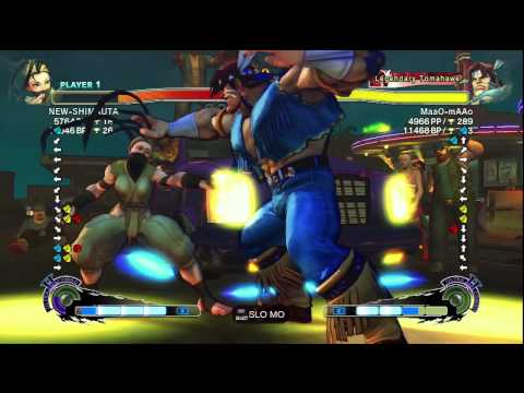 NEW-SHIMAUTA [Ibuki] vs. MaaO-mAAo [T. Hawk] | PS3 SSF4 Arcade Edition