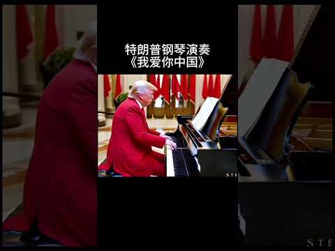 美国前总统钢琴演奏:《我爱你中国》#美国大选 #特朗普 #钢琴 #正能量