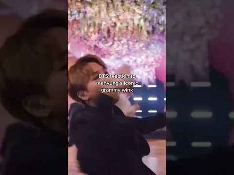 BTS reaction to taehyung's iconic Grammy wink #bts #v