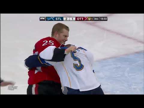 Barret Jackman vs Chris Neil Dec,16 2013