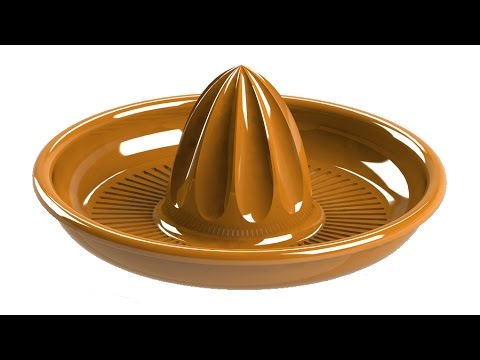 SolidWorks Tutorial #236: citrus juicer (advanced cut, spline on surface)