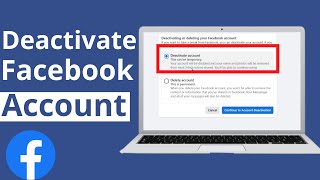 how to deactivate Facebook account on laptop/pc 2022 || temporarily Deactivate Facebook Account