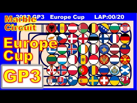 【Europe Cup GP3】Marble Circuit | F1 car race in algodoo | Marble Factory