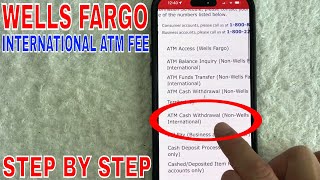✅ Wells Fargo International ATM Fee 🔴