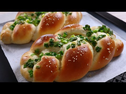 How to make Braided Bread｜Scallion Bread Recipe ｜Tangzhong method ｜Homemade bread recipe