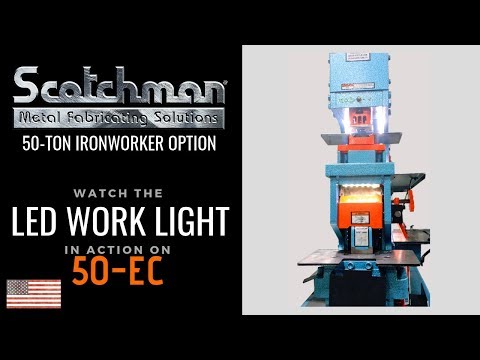 LED work lights on a SCOTCHMAN 50-ton Ironworker - 50514-EC