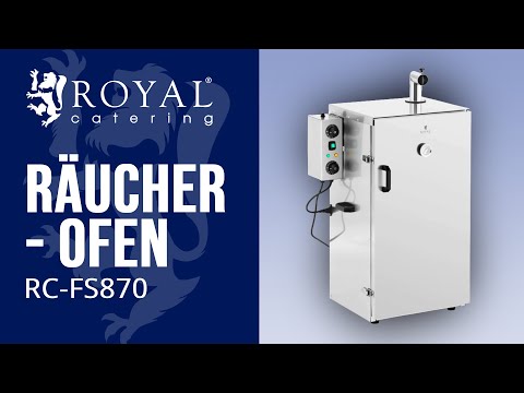 Video - Räucherofen - 105 L - Royal Catering - 4 Roste