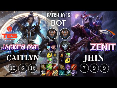 TES JackeyLove Caitlyn vs HLE Zenit Jhin Bot - KR Patch 10.15