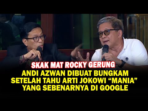 Rocky Gerung Skakmat Jokowi Mania Setelah Tahu Arti "Mania" yang Sebenarnya