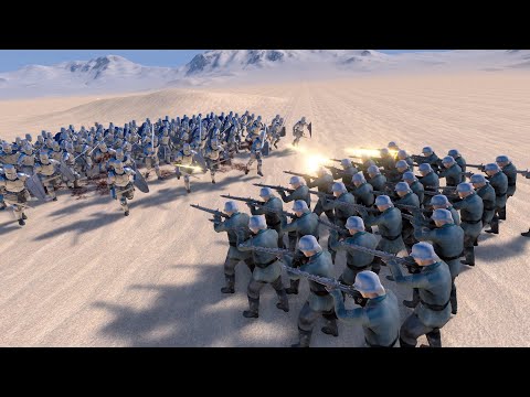 100 HEAVY KNIGHTS VS 33 WW2 GERMAN MACHINE GUN SOLDIERS - UEBS MODS - Ultimate Epic Battle Simulator