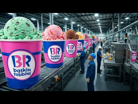 Inside a Modern Baskin-Robbins Ice Cream Factory: From Raw Ingredients to Ice Cream (Full Process)