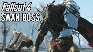 Fallout 4 Ep 2 Befriended Strong and Op Boss Fight Swan Troll