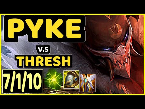 REVANCHE (PYKE) vs THRESH - 7/1/10 KDA BOTTOM SUPPORT GAMEPLAY - EUW Ranked PLATINUM
