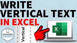 How to Write Vertical Text in Excel - Change Text Direction in Microsoft Excel