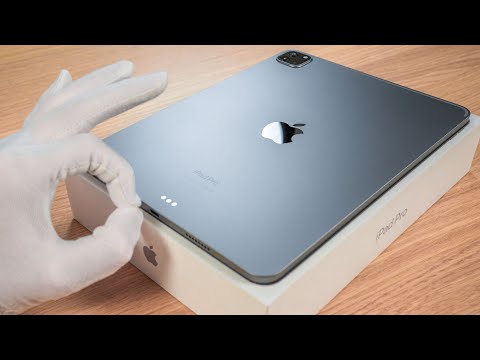 Apple iPad Pro 2022 11-inch Space Gray - Aesthetic Unboxing ASMR + Comparison iPad Pro 2020