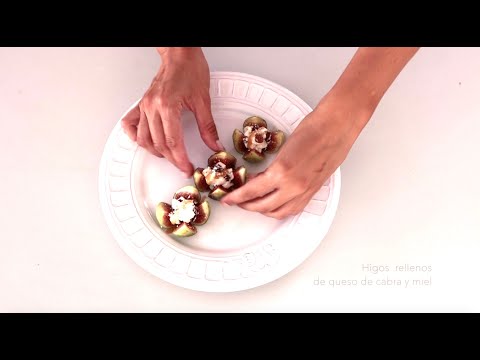 Higos rellenos de queso de cabra y miel