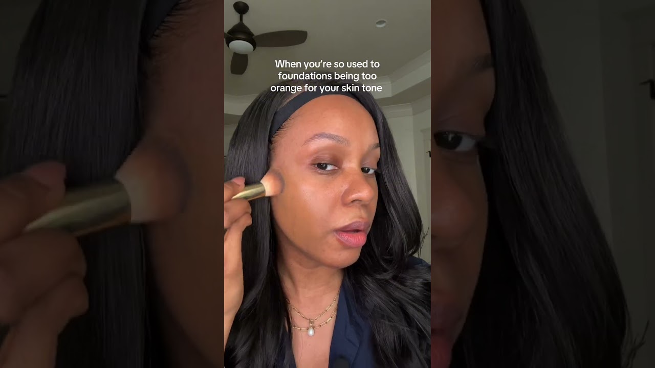 Finally, a Neutral Undertone Foundation for Dark Skin Revealed! #Makeup #BeautyFind #shorts