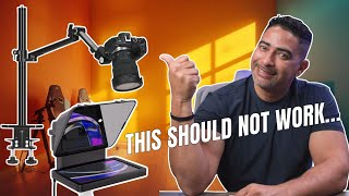 I Mounted a Camera AND Teleprompter on This Desk Arm… | Tarion TitanRig Lite