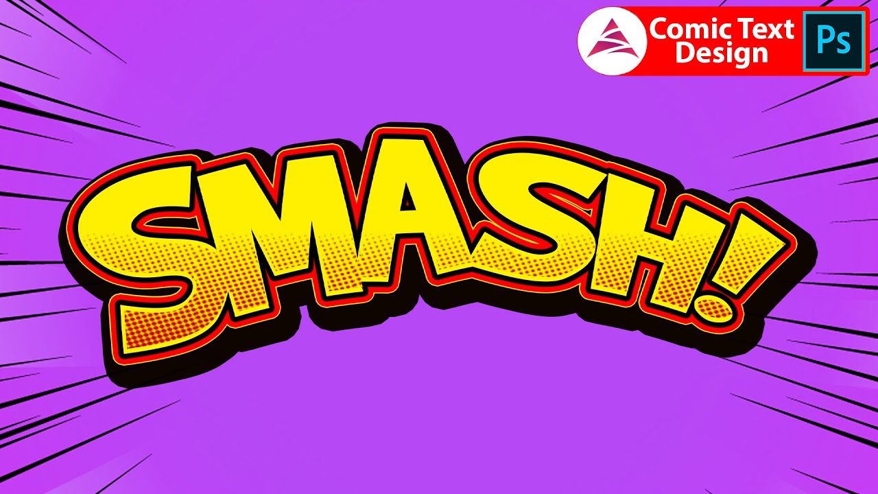 Comic Text Design |  Photoshop Editing Tutorial [2020]
