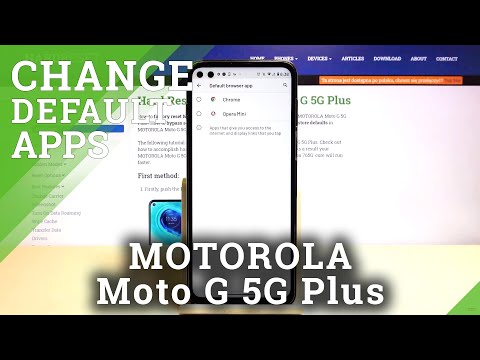 How to Manage Apps in MOTOROLA Moto G 5G Plus – Change Default Apps