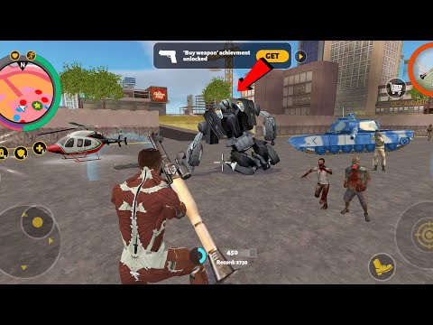 Rope Hero 3 (Black Car Robot Kneel Down in Army Base) Rope Destroy Helicopter - Android Gameplay HD